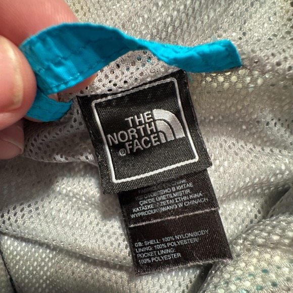 The North Face Jacket Girls Medium 10/12 Blue Hooded DryVent Rain Windbreaker - Picture 3 of 10